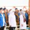 Gubernur Khofifah bersama kader PMII se Jawa Timur saat pembukaan konkoorcab PMII Jawa Timur. Senin (22/8/2022)