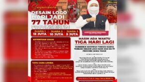 H-3 Finish Lomba Logo HUT Pemprov ke-77