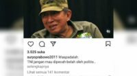 Isu Disharmonisasi Dihembuskan Politisi, Letjen Purn Suryo Prabowo Minta TNI Waspada