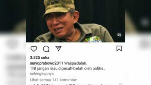 Isu Disharmonisasi Dihembuskan Politisi, Letjen Purn Suryo Prabowo Minta TNI Waspada