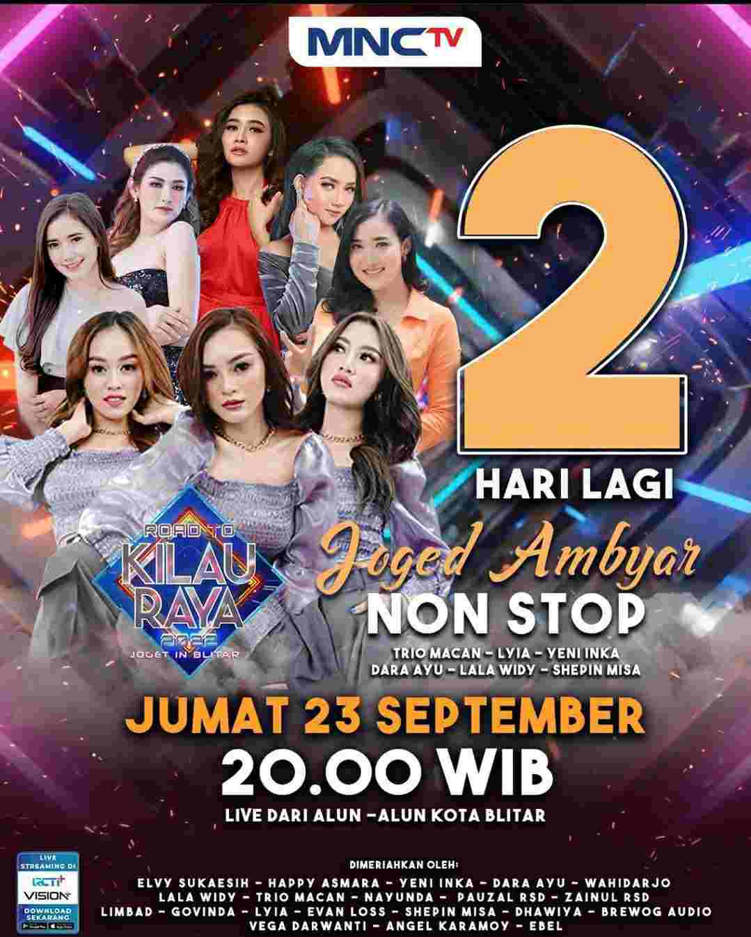 Malam puncak Road to kilau raya (RTKR) di Blitar. Jumat (23/9/2022) | (Dok. MNCTV)
