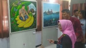 Puluhan Karya Lukisan Hiasi Hari Sumpah Pemuda di Jombang
