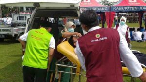 Puluhan Peserta Upacara Harjajo Tumbang, 1 Santri Dilarikan ke RSUD