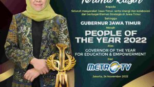 Khofifah, Governor of The Year for Education and Empowerment 2022