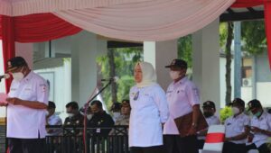 PMI Provinsi Jatim dan Bupati Bojonegoro Gelar Apel Hari Relawan