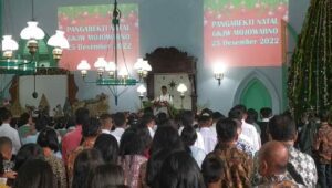 Natal di GKJW Mojowarno Jombang Kental Budaya Jawa
