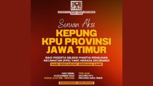 Tuding Intervensi Rekrutmen PPK, KPKD Ancam Kepung KPU Jatim