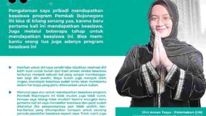 Silvi Annas Tasya, Penerima Beasiswa Ucapkan Terima Kasih ke Pemkab Bojonegoro