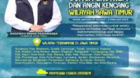 Cuaca Ekstrem, Gubernur Khofifah Minta Warga Jatim Waspada Sepekan ke Depan