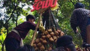 Melihat Keseruan Warga Mojortrisno Jombang Arak Ribuan Ketupat Tradisi Lebaran