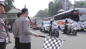 Kapolresta Malang Kota Berangkatkan Program Mudik Balik Gratis 2023