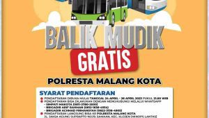 Polresta Malang Kota Buka Layanan Balik Mudik Gratis Malang – Semarang – Jakarta