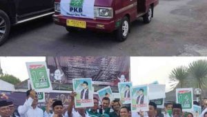 Cak Thoriq Nyopiri Angkot, Antar DPC PKB Lumajang Daftar Bacaleg ke KPU