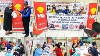 Peringati Hari Buruh, PT Matahari Sakti dan Harmonis Surabaya Club Gelar Donor Darah