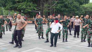 Kompak dan Rukun, TNI, Polri dan Pemkab Blora Gelar Olahraga Bersama