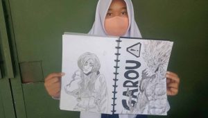 Siswi SMP Taman Pelajar Temukan Bakat Menggambar Saat Wabah Covid, Ingin Jadi Komikus