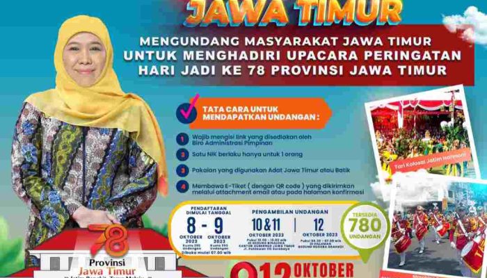 Gubernur Khofifah Siapkan 780 Undangan Ajak Masyarakat Meriahkan HUT Provinsi Jatim