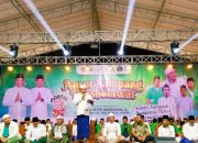 Peringati HSN 2023, Ribuan Santri dan Kader Ansor Sampang Selawatan di Alun-Alun Trunojoyo