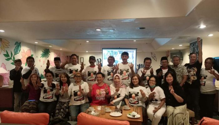 Nobar Debat capres di Sahid Hotel Relawan Ganjar Optimis Menang