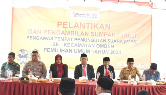 239 Pengawas TPS se-Kecamatan Omben Secara Resmi Dilantik