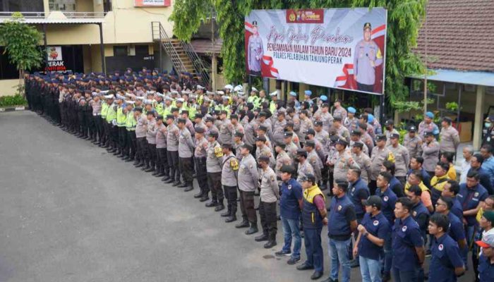 Amankan Malam Tahun Baru, Polres Pelabuhan Tanjung Perak Siagakan 520 Personel