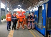 Meriahkan Imlek, Stasiun Gubeng Hadirkan Live Atraksi Barongsai