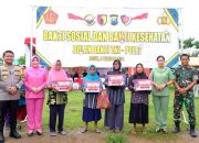Sinergitas Polri dan 3 Matra TNI Gelar Baksos dan Bakkes di Ngawi