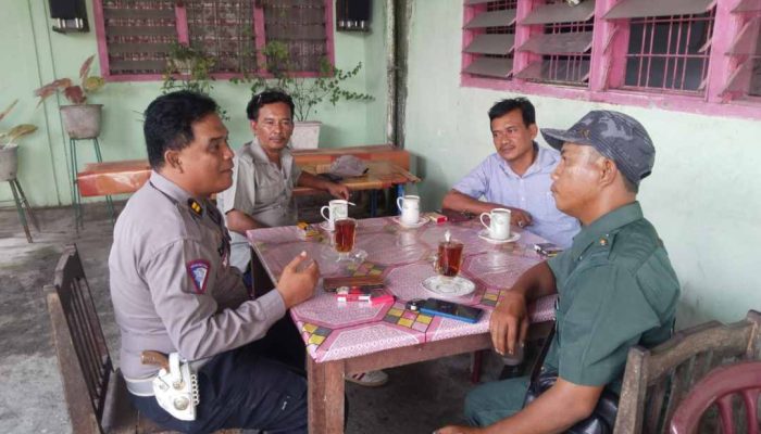 Karegident Satlantas Polres Tebing Tinggi Ngopi Bareng Wartawan