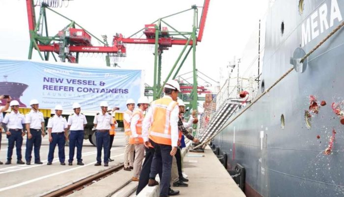 Potensi Menjanjikan, MV Cilegon Milik Meratus Sandar Perdana di Terminal Teluk Lamong