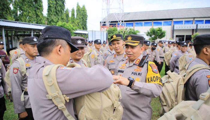 Polres Madiun Gelar Apel Pengecekan Anggota Pam TPS