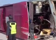Bus Trans Jaya Rombongan Partai Hanura Terguling di Tol Ngawi, 3 Tewas