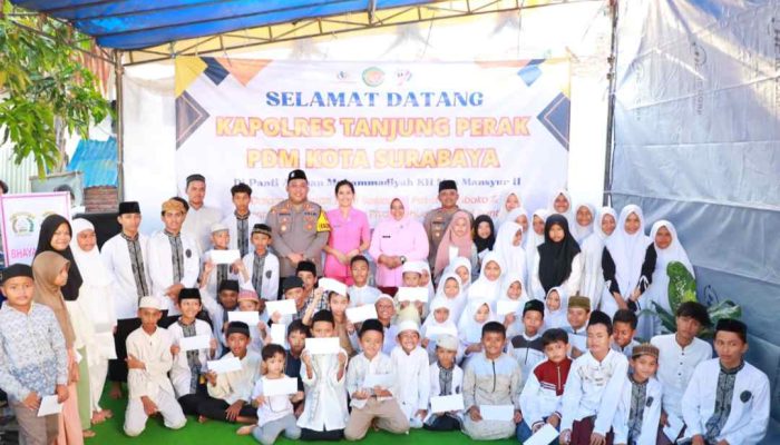 Polres Tanjung Perak Gelar Bansos dan Santuni Anak Yatim