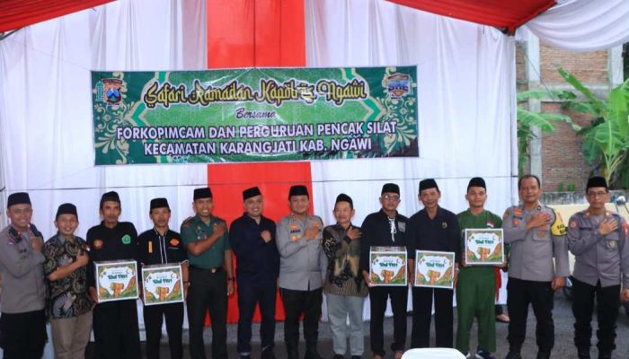 Polres Ngawi Ajak Bukber Perguruan Pencak Silat di Karangjati