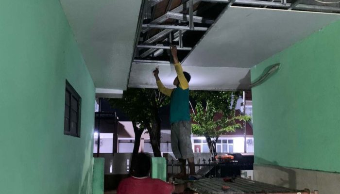 Pasca Ledakan, Polres Pelabuhan Tanjung Perak Perbaiki Sejumlah Bangunan