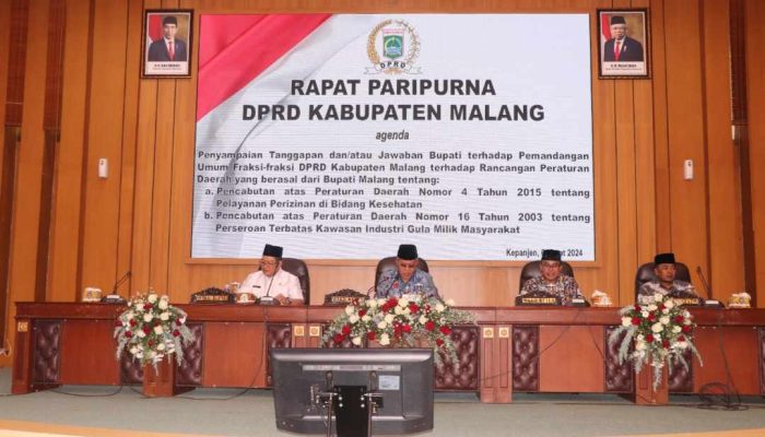 Bupati Malang Menjawab Atas PU Fraksi Terkait Pencabutan Dua Perda