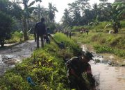 TMMD ke-119 di Desa Simpang Gambus Lima Puluh Bersihkan Sungai Bah Bolon