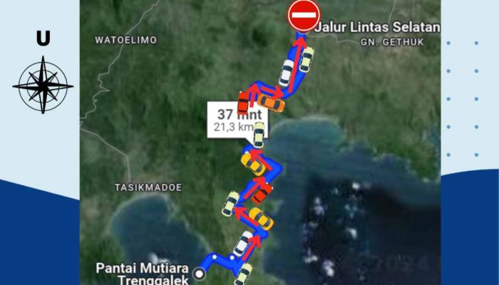 Satlantas Polres Tulungagung Terapkan Sistem One Way Cegah Kemacetan di Ruas JLS