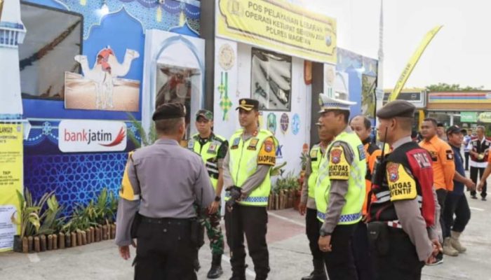 Jelang Mudik Lebaran, Kapolres Magetan dan Dandim 0804 Pantau Pospam dan Terminal