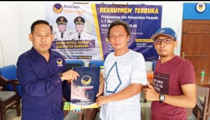 Buka Pendaftaran, Baru Tiga Formulir Bacabup Diambil di DPD NasDem Rembang