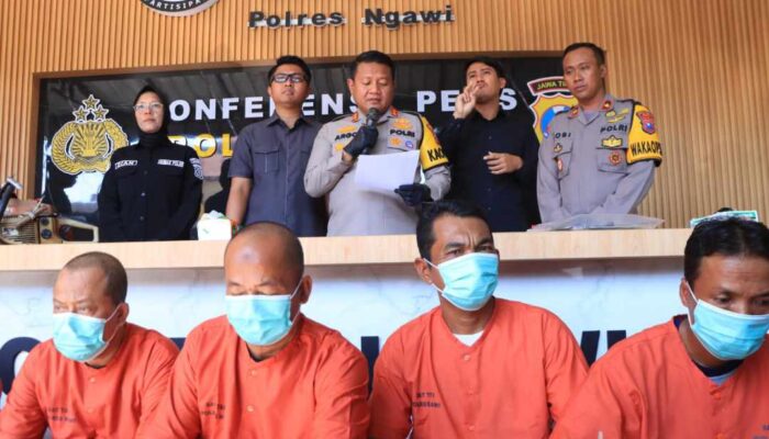 Polres Ngawi Ungkap Kasus Tipu Gelap Coklat Roka, 3 Residivis Diamankan