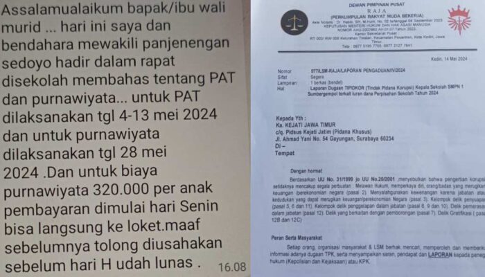 Capai Ratusan Juta Pungutan Purnawiyata di SMPN 1 Sumbergempol