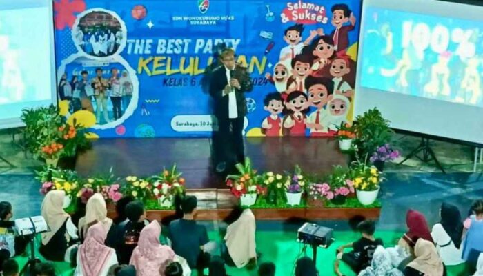 The Best Party Kelulusan Angkatan 2024 SDN Wonokusumo VI-45 Surabaya Haru Biru