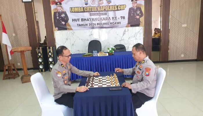 Piala Kapolres Ngawi Cup 2024 Diperebutkan Atlet Catur