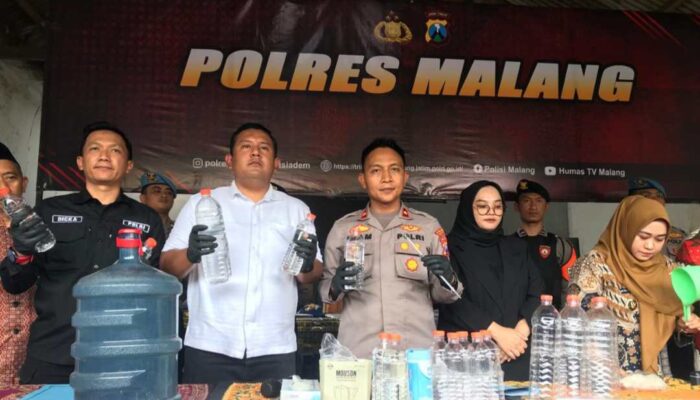 Rumah Pabrik Miras Dibongkar Polres Malang, Satu Tersangka Diciduk