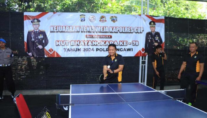 Kapolres Ngawi Buka Kejuaraan Tenis Meja