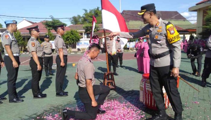Polres Magetan Gelar Upacara Korp Raport Kenaikan Pangkat TMT