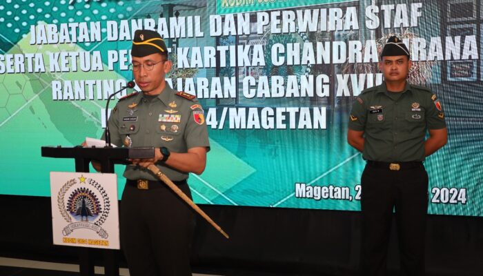 Dandim 0804 Magetan Pimpin Sertijab Danramil