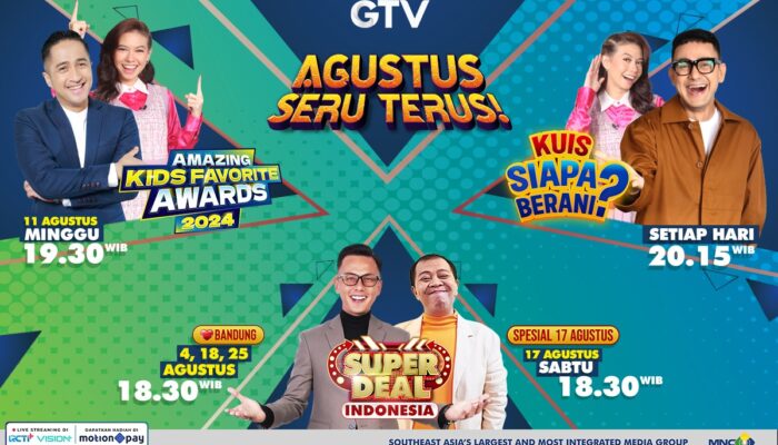 Agustus Seru Terus, GTV Siapkan Program Penghargaan Ikon Anak dan Game Seru