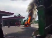Motor Tengkulak Pertalite Terbakar di SPBU Pertamina 54.673.11 Lumajang