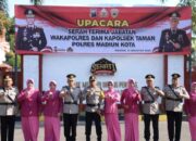 Sertijab Wakapolres dan Kapolsek Taman, Diiringi Parade Drumband dan Aksi Pesilat